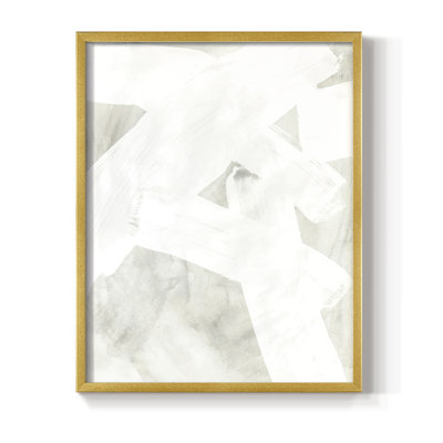 Stone Brush I Framed Print - Solid Wood