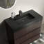 Meuble-lavabo autoportant moderne avec lavabo sans drain et robinet