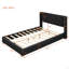 Lit plateforme tapissier avec bandes métalliques-639097252