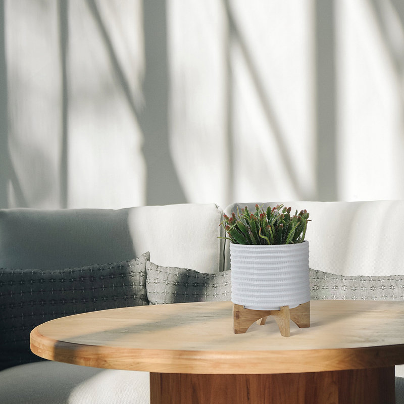 Pot à fleurs en céramique polyvalent avec support pour toutes les plantes et espaces