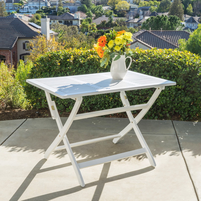 Table pliable 43,5 po, Blanc