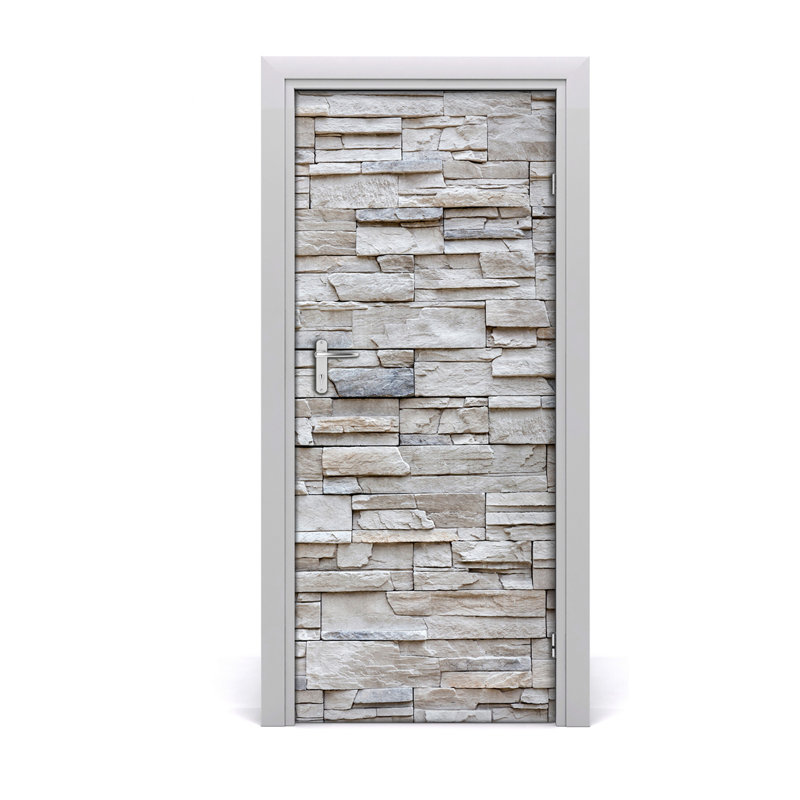 Stone Wall Door Decal