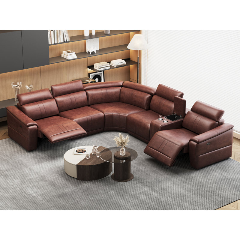 Canapé inclinable électrique, canapé modulaire inclinable avec appui-tête réglable et inclinaison électrique, console de rangement et ports USB, assemblage facile