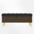 Upholstered Storage Bench With Gold Metal Legs-1092084290