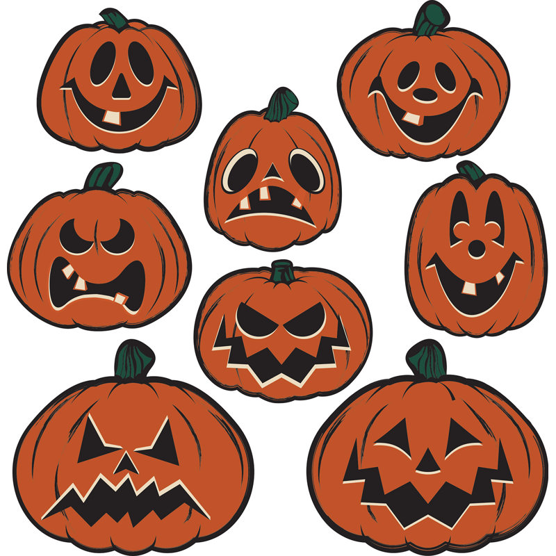 Découpes de citrouille d'Halloween rétro