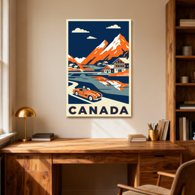 Scène de voiture de paysage de montagne Canada