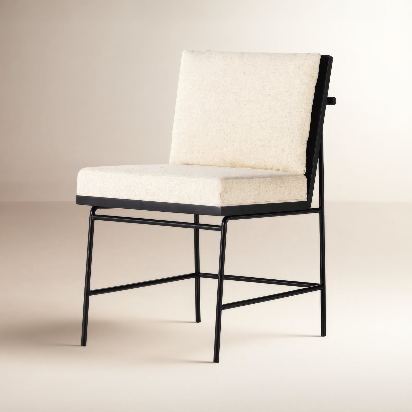 Julep Oak Dining Chair, Saville Flax/Brushed Ebony