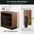 Adonia 31.5"W Wood Storage Cabinet With Door For Home Office With Adjustable Open Storage Shelves, Black Walnut