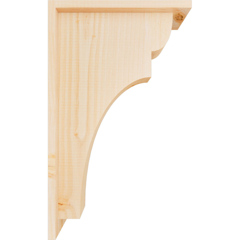 Yorkshire Yorktown avec plaque arrière, H 20 po x l 5,5 po x P 12 po, Sapin de Douglas, Lisse