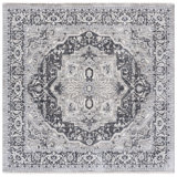 Clover Oriental Area Rug in Beige / Charcoal