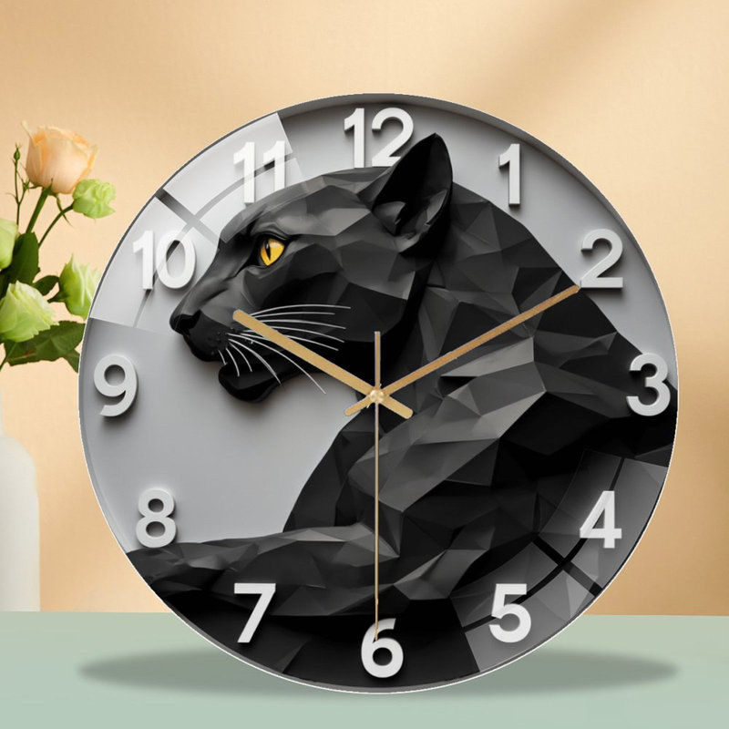 Horloge murale élégante 12 po avec horloge murale