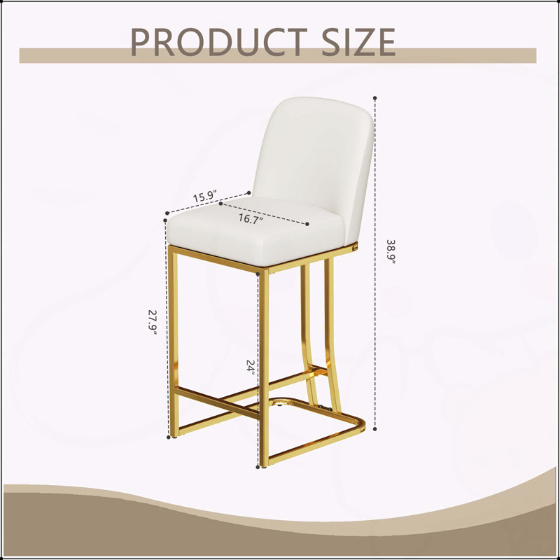 Ensemble de 2 chaises de bar modernes avec un design créatif et confortable, idéal pour les bars, les restaurants et les comptoirs de cuisine