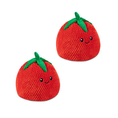 Ensemble de 2 fauteuils à billes en tissu moelleux pour enfants Big Joe Strawberry Plushipals