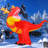 Christmas Inflatables 6 FT Christmas Dinosaur Inflatable Blow Up Antlers Dinosaur Inflatable with Built-in LEDs