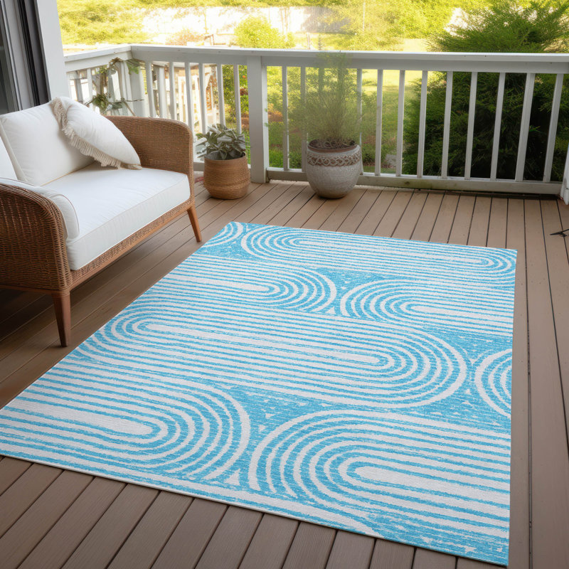 Tapis intérieur / extérieur Kinslee, Rectangle de 10 pi x 14 pi