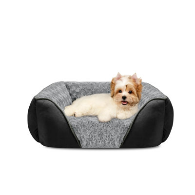 Petit lit pour chien rectangulaire, lavable, orthopédique, doux et apaisant
