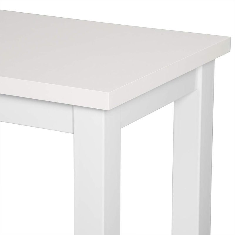 Dequinton Rectangular 120cm L x cm W Dining Table, H100 x L140 x W40cm, White, White