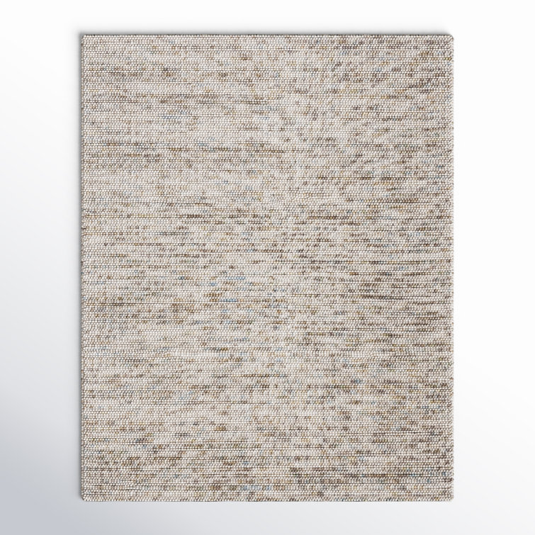 Elle No Pattern Area Rug in Ivory/Brown/Blue