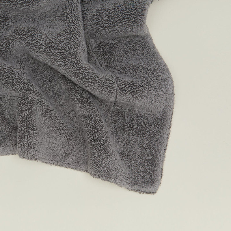 Cotton Reversible Bath Mat, Dark Gray