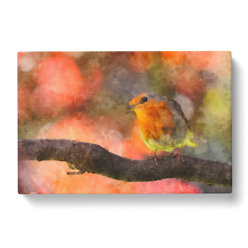 Robin Bird Vol.3 - Wrapped Canvas Painting, 40cm H x 60cm W x 3cm D