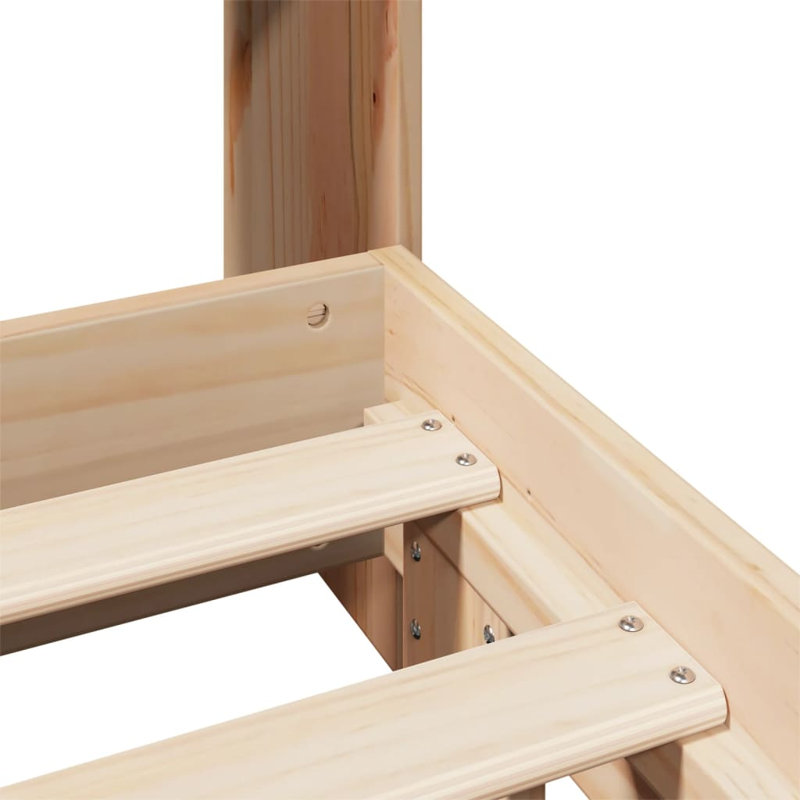 65-32 Solid Wood Bed, 160 x 200 cm, Natural