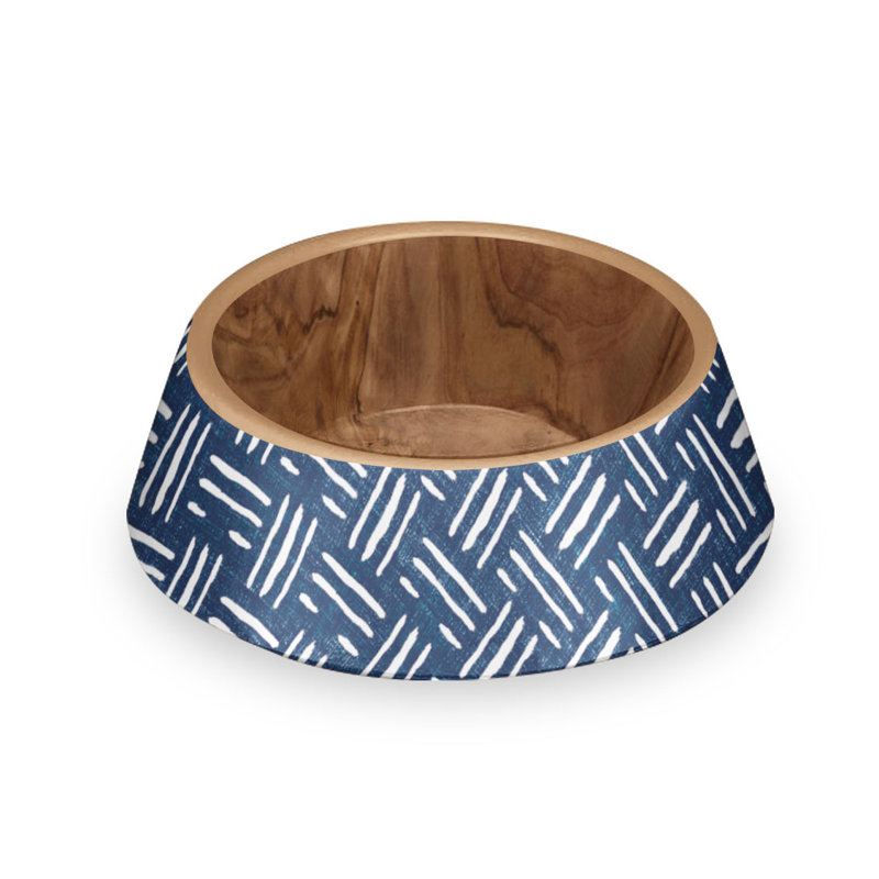 Bol pour animaux en mélamine Indigo Oasis - grand - 4,75 tasses - indigo, Petit (1,5 tasse / 12 oz liquides), Petit (2 po)