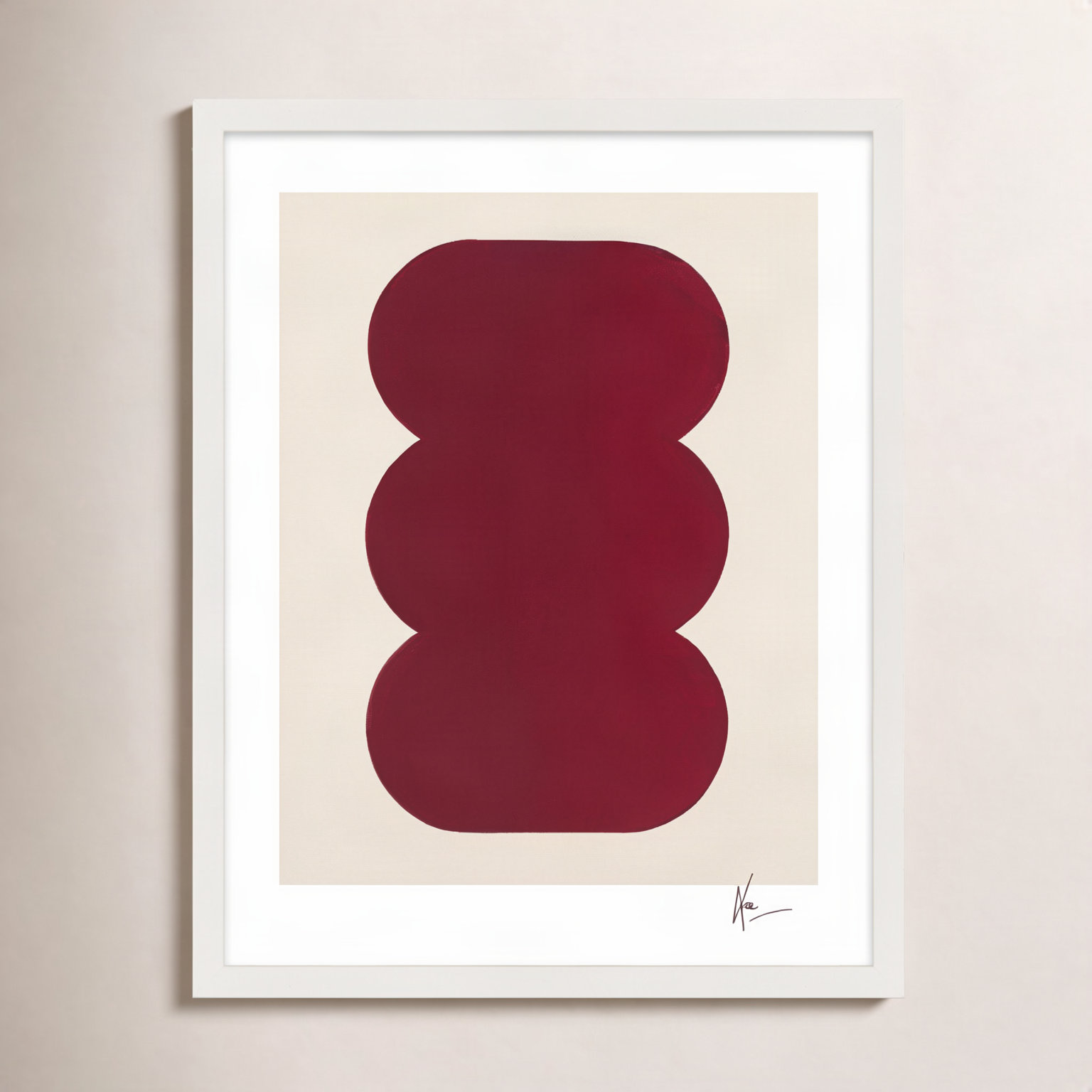 Keyhole 1 by Lee Lessem, 50" H x 40" W x 1.25" D, White Framed