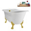 58" Streamlin Clawfoot Tub,Tray,Drain, Clawfeet-101628924-102219868