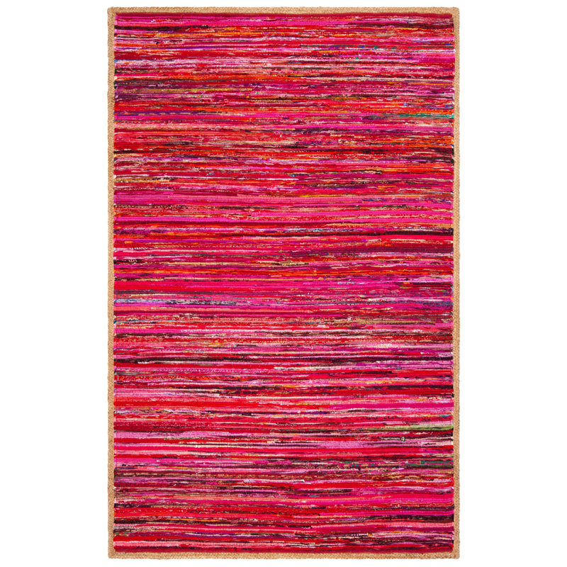 Naveen Hand Woven Cotton And Jute Abstract Rug, Rectangle 3' x 5'