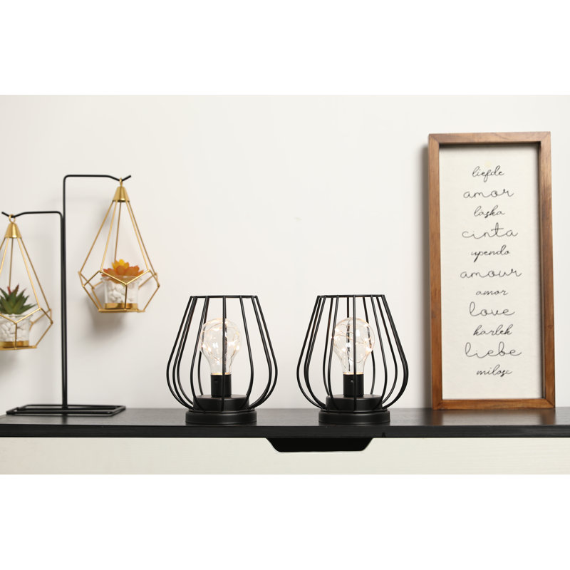 Lampe de table d'extérieur à DEL 7,3 po à piles intégrée