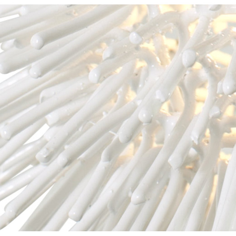 Urchin 1-Light Uber Mini Pendant - White, White, 6" H x 6.25" W x 6.25" D