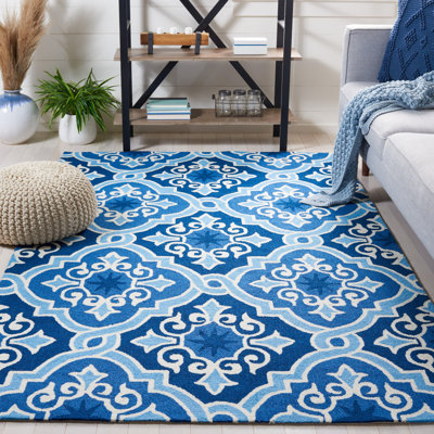 Blocher Hand Hooked Performance Geometric Rug