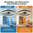 20" Black Led Ceiling Fan With Acrylic Fringe Light, Remote & App, 6 Speeds
