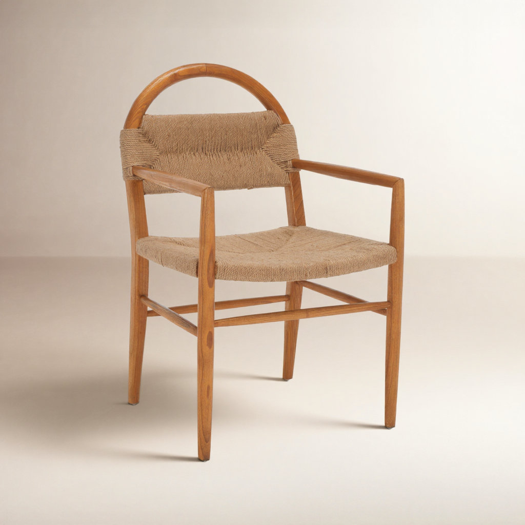 Kashmir Dining Armchair, Beige, Brown