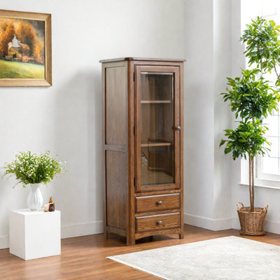 Living room glass storage cabinet