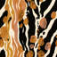 Papier peint à motif animalier zébré à rayures-130031241