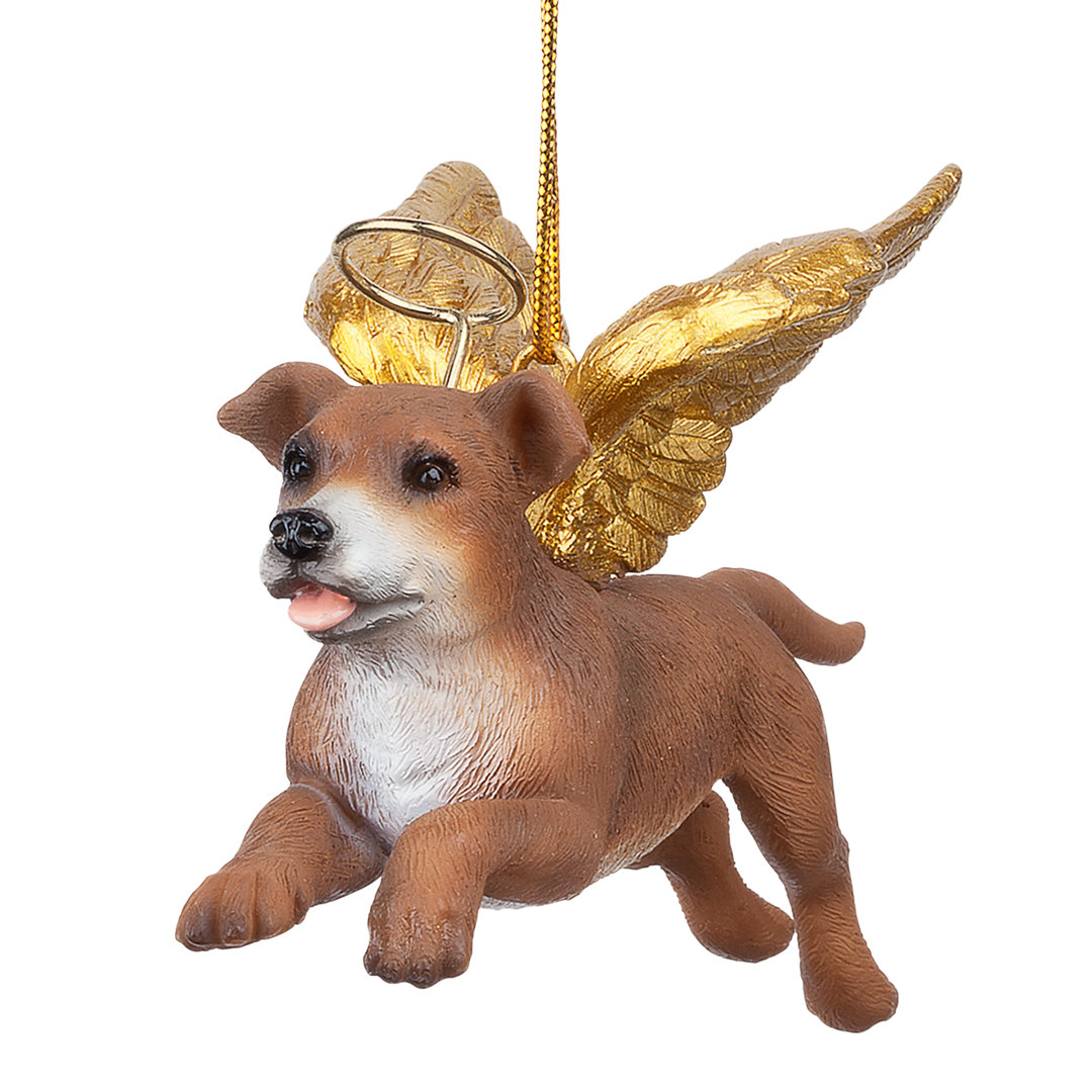 Honor the Pooch Pit Bull Holiday Dog Angel Ornament Design Toscano