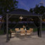 Pavillon de jardin permanent en métal L 10 pi. D Pavillon de jardin en aluminium