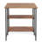 Maujim 27.5 " Extendable Acacia Square Solid Wood Top with Steel Base Dining Table