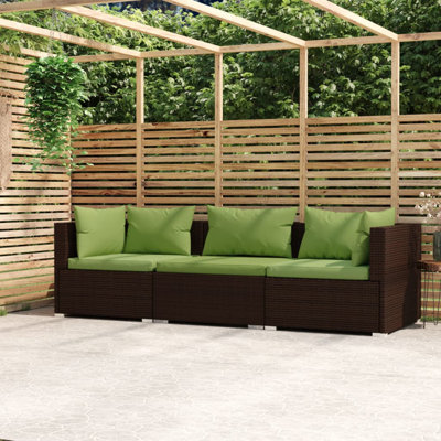 27.6" Wide Square Patio Sofa with Cushions