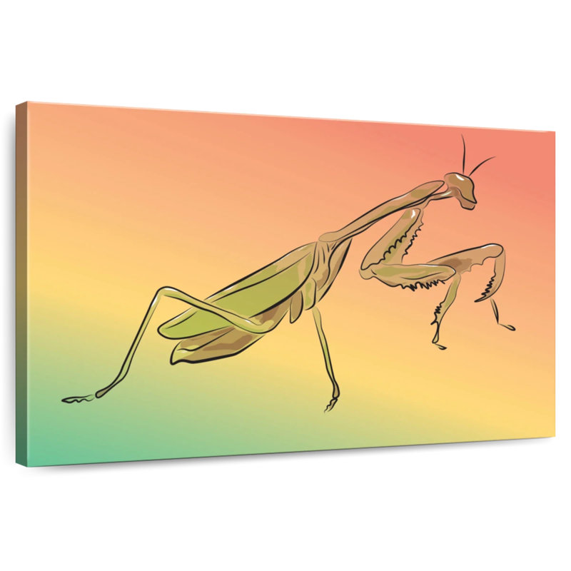 Crowle Outline Of Praying Mantis, 26" H x 39" W