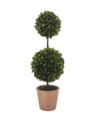 24" Artificial Boxwood Plant in Topiary Pot