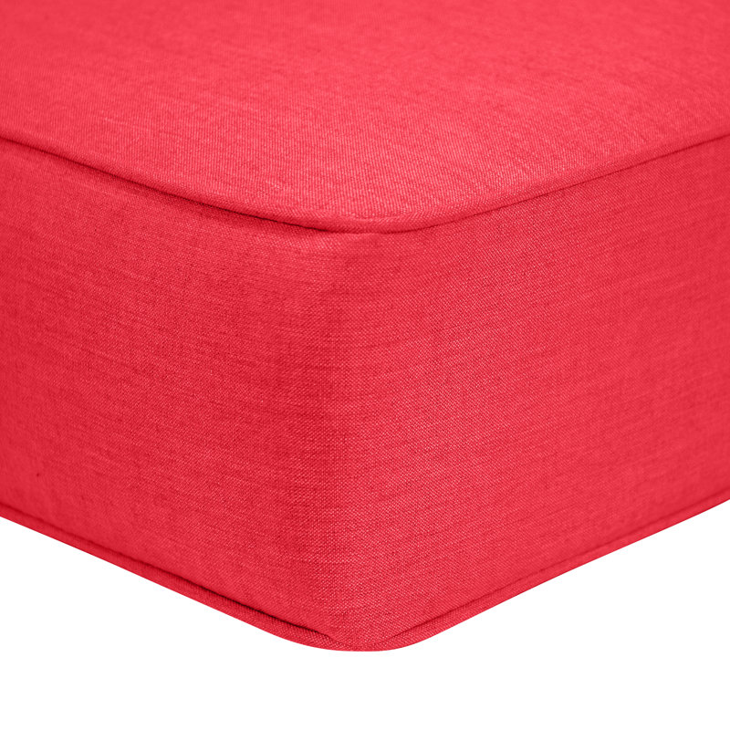 Sunbrella® Outdoor Ottoman Cushion, Canvas Jockey Red Sunbrella® Canvas