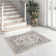 Medallion Non Slip Washable Rug(Brown)