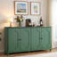 Buffet vintage avec portes cintrées à panneaux surélevés, grand espace de rangement, tablettes réglables et pieds de nivellement réglables-658328760
