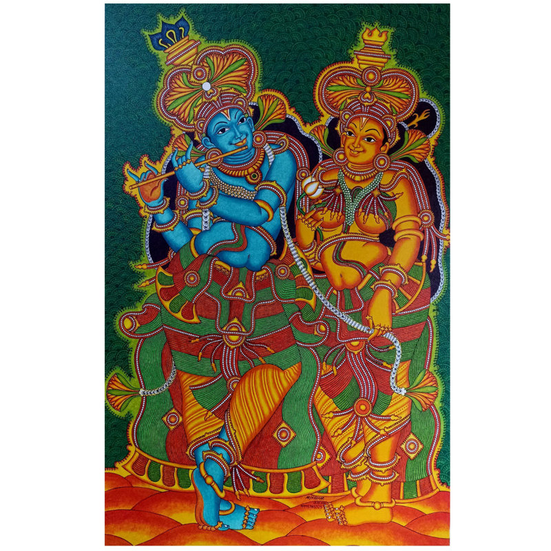 Peinture de Radha-Madhava | Acrylique sur toile | par Arun Kumar
