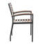 Chaises de patio en aluminium Saville toutes saisons avec lattes en faux teck Saville