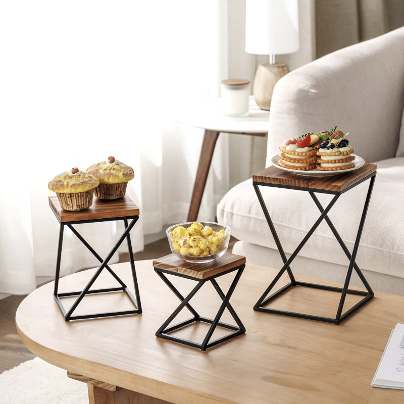Nyleen 3 Piece Tiered Cake Stand Riser