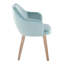 Chaise de salle à manger en bois blanchi et velours - ensemble de 2-125535917