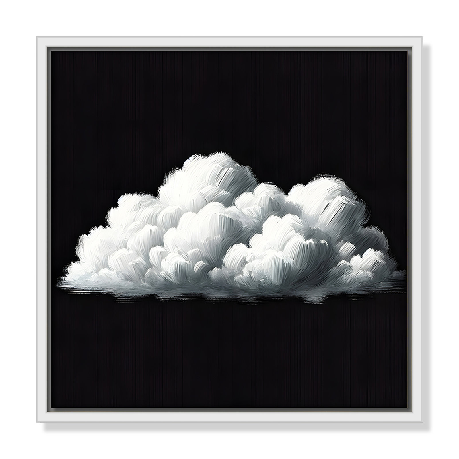 Ottavia "White Clouds" Print, 13.5" H x 13.5" W, White